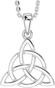 Sterling Silver Irish Celtic Trinity Knot Necklace Engravable Irish Made