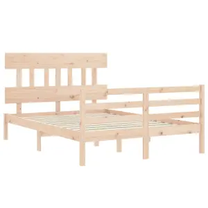 Berkfield Bed Frame with Headboard 120x200 cm Solid Wood