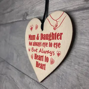 Red Ocean Mum And Daughter Gifts Wooden Heart Mummy Gift For Christmas Birthday Mum Gift From Daughter