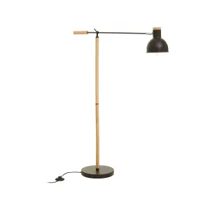 Interiors by Premier Matte Black Floor Lamp, Easy to Assemble Bedside Table Light, Eco-friendly Lamp for Table, Living Room