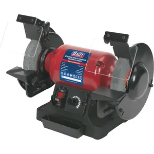 150mm Variable Speed Bench Grinder with 250W Motor and Dual Stones for Precision Grinding