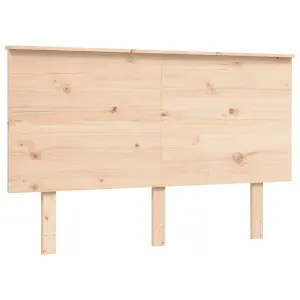 Berkfield Bed Frame with Headboard Small Double Solid Wood