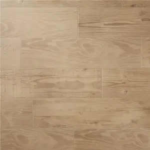 Colours Pine wood Natural Matt Wood effect Porcelain Wall & floor Tile Sample