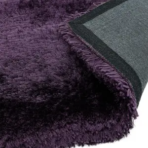 Purple Handmade , Luxurious , Modern , Plain , Shaggy , Sparkle Easy to Clean Rug for Living Room, Bedroom - 200cm X 300cm