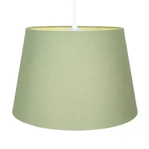 Classic 10 Inch Olive Green Linen Fabric Drum Table/Pendant Lamp Shade 60w Max