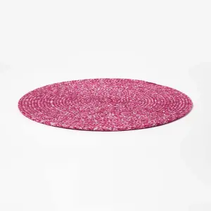 Homescapes Pink Handwoven Round Placemats Set of 4