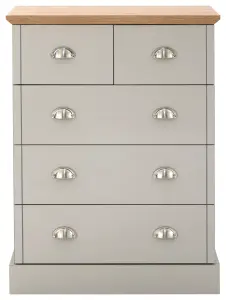 GFW Kendal 2 + 3 Drawer Chest Grey