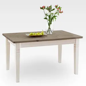 Kelly Solid Wood Dining Table Grey/Leach-coloured / H78 x L90 x W160cm