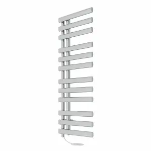 Right Radiators Prefilled Electric Heated Towel Rail Oval Column Ladder Warmer Rads - 1200x450mm Chrome