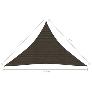 Berkfield Sunshade Sail 160 g/m2 Brown 4x4x5.8 m HDPE