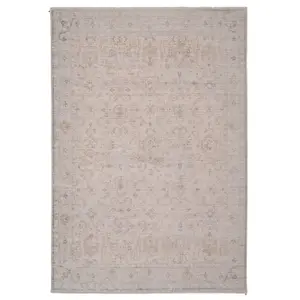 Pale Beige Boho Traditional Style Distressed Living Area Rug 160x230cm