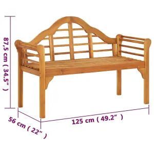 vidaXL Garden Bench 125 cm Solid Wood Acacia