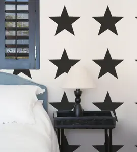 Galerie Deauville 2 Black White Big Star Smooth Wallpaper