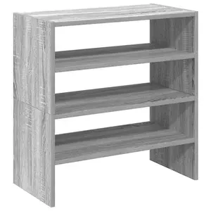 Berkfield Shoe Racks 2 pcs Stackable Grey Sonoma 60x30x30.5 cm