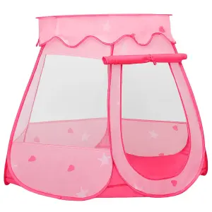 Berkfield Children Play Tent with 250 Balls Pink 102x102x82 cm