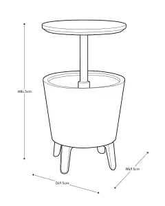 Keter Cool Bar Plastic Outdoor Ice Cooler Table