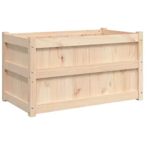 Berkfield Garden Planter 90x50x50 cm Solid Wood Pine