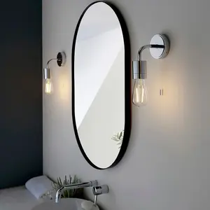 Luminosa Caserta Bathroom Metal Wall Lamp, Chrome Plate, IP44