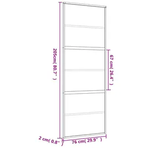 Adylynn Metal Sliding Doors 205cm H x 76cm W