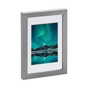 Photo Frame with 4" x 6" Mount - A5 (6" x 8") - Grey/White