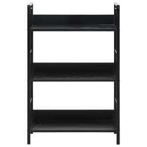 Berkfield 3-Layer Book Shelf Black 60x27.6x90.5 cm Engineered Wood