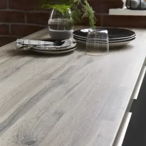 GoodHome 38mm Kabsa Matt Wood effect Laminate & particle board Post-formed Kitchen Worktop, (L)3000mm