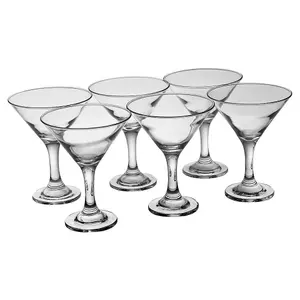 Queensway Home & Dining 190ml Martini Drinking Glasses Stemmed Cocktail Glassware Set of 6