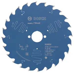 Bosch Professional Circular Saw Blade Expert for Wood - 190 x 30 x 2.0 mm, 24 Teeth