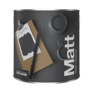 Rust-Oleum Washable Matt Wall Paint - Graphite 2.5L