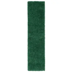 Emerald Green Thick Soft Shaggy Runner Rug 60x240cm