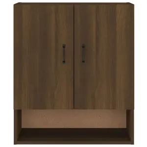 Berkfield Wall Cabinet Brown Oak 60x31x70 cm Engineered Wood