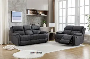 Recliner Sofa Set, Manual Recliner Sofa Suite, Sectional Recliner Couches Set 105 to 135 Degrees Recliner - 3+2 Seater Set