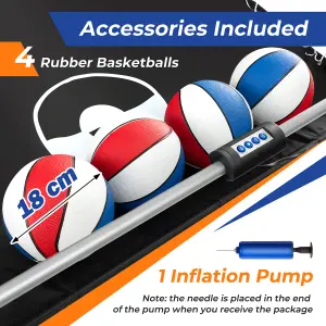 Costway 8 IN 1 Basketball Arcade Game Indoor Sport Basketball Arcade Shootout Scoreboard