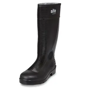 Site Trench Black Safety wellington boots, Size 8