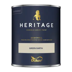 Dulux Trade Heritage Green Earth Eggshell Wall paint, 750ml