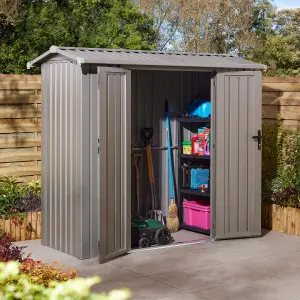 Rowlinson Brentvale 8x4 Premium Apex Metal Shed with Assembly