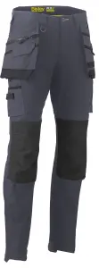 BISLEY WORKWEAR FLX & MOVE STRETCH UTILITY CARGO TROUSER WITH HOLSTER TOOL POCKETS CHARCOAL 42R