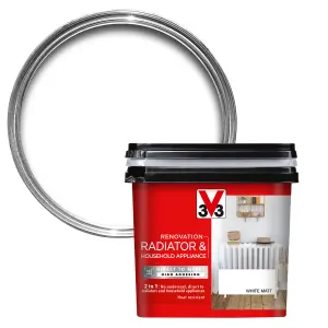 V33 Renovation White Matt Radiator & appliance paint, 750ml