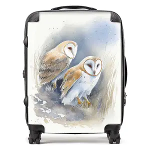 Barn Ano Owls Watercolour Suitcase - Large