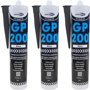 Bond IT General Purpose 200 Silicon Sealant Black 310ML Pack of 3