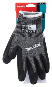 Makita Advanced FitKnit Medium Cut Level 7 Nitrile Coated Dipped Gloves x2 Pair