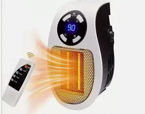 MantraRaj 400W Digital Plug In Heater Adjustable thermostat 12 Hour Timer And LED Display 2 Fan Speeds Electric Space heater