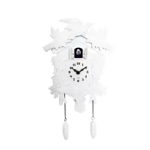 Walplus White Vintage Wall Clock Cuckoo