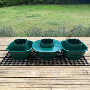 Tomato Growbag Watering Pot Kit - Set of 3 Pots with Planting Guard & Growbag Mat