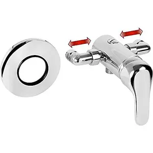 Chrome Thermostatic Single Lever Shower Mini Mixer Exposed Concealed 130mm 150mm