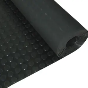 Rubber Flooring Matting - 1.8m x 4m x 3mm - Coin - Workshop Garage Shed Van Non-Slip