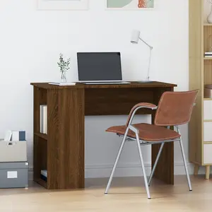 Berkfield Desk Brown Oak 100x55x75 cm Engineered Wood