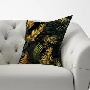 Golden Palm Leaves Cushions 33cm x 48cm