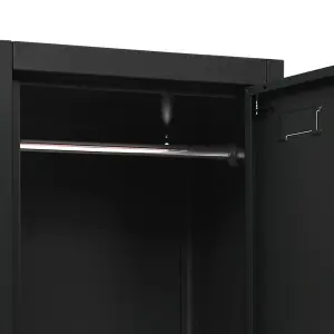 Berkfield Locker Cabinet Black 38x45x180 cm Steel