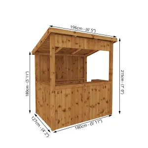 Mercia 6x4 ft Pent Wooden Garden bar